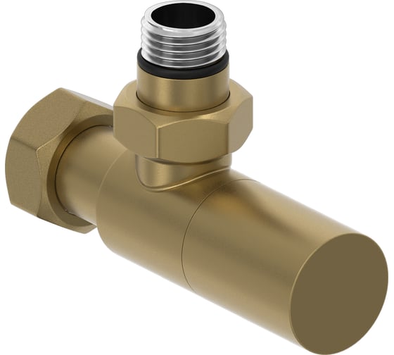 Вентиль угловой Сунержа (цилиндр) G 1/2 НР х G 3/4 НГ Золотой шёлк 32-1400-1234 1