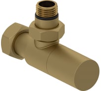 Вентиль угловой Сунержа (цилиндр) G 1/2 НР х G 3/4 НГ Матовое золото 032-1400-1234