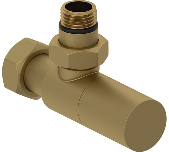 Вентиль угловой Сунержа (цилиндр) G 1/2 НР х G 3/4 НГ Матовое золото 032-1400-1234 1