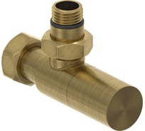 Вентиль угловой Сунержа (цилиндр) G 1/2 НР х G 3/4 НГ Состаренная латунь 051-1400-1234