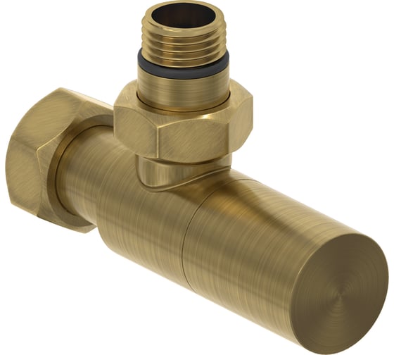 Вентиль угловой Сунержа (цилиндр) G 1/2 НР х G 3/4 НГ Состаренная латунь 051-1400-1234 1