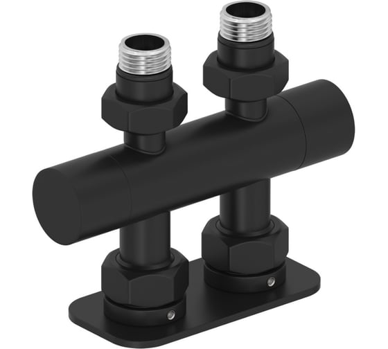 Вентиль 2х1/2 прямой скрытый-скрытый EU50 Сунержа Матовый черный 31-1417-1234 1