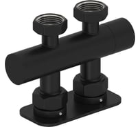 Вентиль 2х3/4 прямой скрытый-скрытый EU50 Сунержа Матовый черный 31-1419-3434