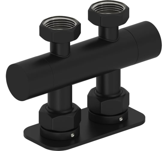 Вентиль 2х3/4 прямой скрытый-скрытый EU50 Сунержа Матовый черный 31-1419-3434 1