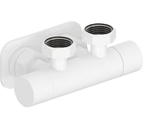 Вентиль 2х3/4 угловой скрытый-скрытый EU50 Сунержа Матовый белый 30-1418-3434