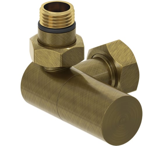 Вентиль 3D левый (цилиндр) Сунержа G 1/2 НР х G 3/4 НГ Состаренная бронза 05-1402-1234 1