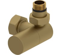 Вентиль 3D правый (цилиндр) Сунержа G 1/2 НР х G 3/4 НГ Матовое золото 032-1403-1234