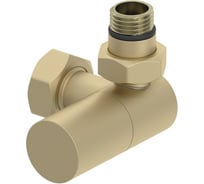 Вентиль 3D правый (цилиндр) Сунержа G 1/2 НР х G 3/4 НГ Матовая шампань 022-1403-1234