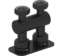 Модуль 2х3/4 прямой EU50 Сунержа Матовый чёрный 31-1539-3434