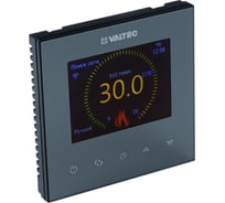 Комнатный WIFI-хронотермостат Valtec с цветным дисплеем для электрического теплого пола, черный VT.AC613.B.0