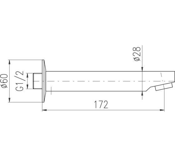 Излив со стены RavSlezak TSE001CMAT