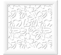 Экран для радиатора Стильный Дом Цветы 60x60 см, белый v547251