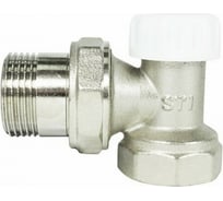 Клапан запорный угловой STI Ду15 Ру10 латунный резьбовой D220-00121