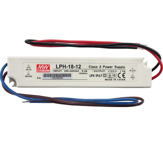 Блок питания Alca Plast 230 V AC/12 V DC/18 W, IP67 AEZ320