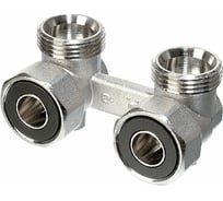 Угловой узел с шаровыми кранами Comisa плоский, двухтрубный 3/4 8821015