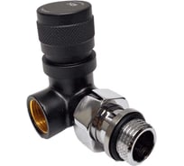 Вентиль на подачу вертикальный SR Rubinetterie Tondera 1/2, ручной регулировки, левый, черный мат 0617-1500VC0S