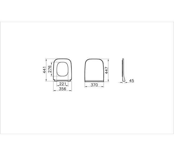 Тонкое сиденье Vitra Integra Square с микролифтом 191-003-009