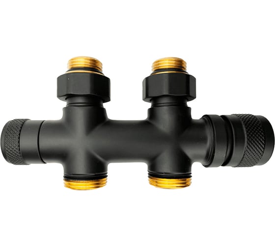 PRIMOCLIMA Узел нижнего подключения Primoclima Armature Lunar термостатический, прямой 1/2х3/4Е, Черный PCART889AB 1