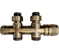 PRIMOCLIMA Узел нижнего подключения Primoclima Armature Lunar термостатический, прямой 1/2х3/4Е, Бронза PCART889ABR