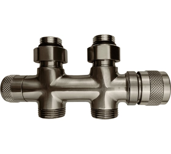 PRIMOCLIMA Узел нижнего подключения Primoclima Armature Lunar термостатический, прямой 1/2х3/4Е, Никель PCART889AN 1