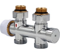 Узел нижнего подключения Primoclima Armature термостатический Прямой 1/2х3/4, хром PC710SW