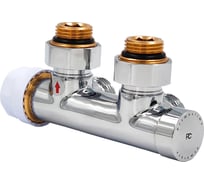 Узел нижнего подключения Primoclima Armature термостатический угловой левый 1/2х3/4, хром PC710AW