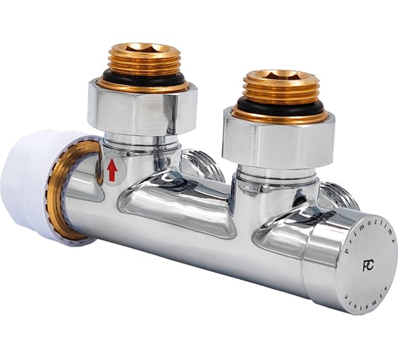 Узел нижнего подключения Primoclima Armature термостатический угловой левый 1/2х3/4, хром PC710AW 1