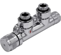 Узел нижнего подключения термостатический Primoclima Armature Lunar угловой левый 1/2х3/4Е, цвет хром PCART888AC