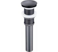 Выпуск для раковины Teymi 1/4", клик-клак, темно-серый матовый ЦБ-00259923