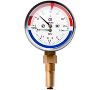 Термоманометр РОСМА ТМТБ-31Р.3 радиальный (0-1МПа/до 120С) G1/2 2.5, ДК80мм, длина клапана 100мм D070-03384