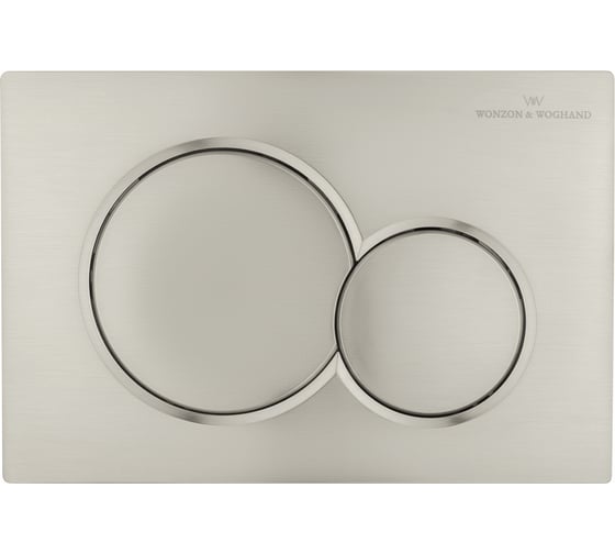 Кнопка смыва для инсталляции механическая Wonzon Woghand, брашированный никель WW-IB232-BN