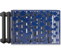 Экран на чугунный радиатор ООО СКП, 990×600×150 мм, Круги, синий ЭРЧ-023Сн