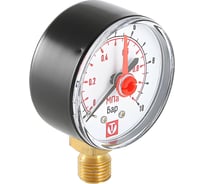 Манометр-индикатор с нижним радиальным подключением Valtec, 50 мм, 0-6 бар, 1/4 VT.TM50.DC.02