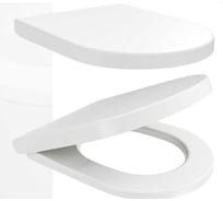 Сиденье для унитаза с микролифтом быстросъемное универсальное Lina Geo дюропласт Teymi S49902 ЦБ-00302457