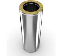 Сэндвич-труба ООО Вентмаркет D200/280 нерж/оцинк для дымохода, 1,25 м, 0,5 мм sandw1250D200/280komb