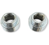 Переходник с внутренним шестигранником GRIALE из никелированной латуни, M18_X1(чуть меньше 3/4) 2шт/уп DK401