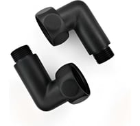 Угловое соединение ООО ПКФ Сварком 1 х1 гш для п/сушителя, черный матовый ( 2 шт) (уп/1шт) СанТех s071760