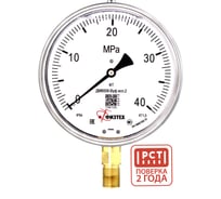 Манометр виброустойчивый ДМ8008-ВУф 0-40 МПа кт.1,0 диамметр 160мм, IP54 M20х1,5 РШ, Без запол ПО Физтех, АО Физтех 4687205645012