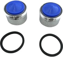 Аэратор металлический GRIALE пластиковая сетка, наружная резьба 28 мм, комплект из 2 штук DK381x28