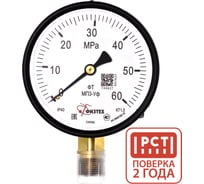 Манометр ПО Физтех, АО МП3-Уф 0-60 МПа кт.1,5 d.100 IP54 M20_1,5 РШ 4687205628992