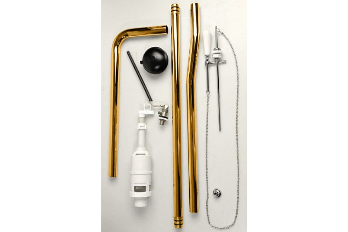 Механизм для верхнего бачка с внешней трубой GSI отделка золото BODR ...