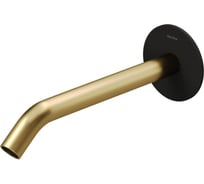 Излив из стены ALLEN BRAU 5.31B18-31GB PRIORITY 3.0L латунь,200мм кольцо-черн.,излив-зол. (367814) 00367814