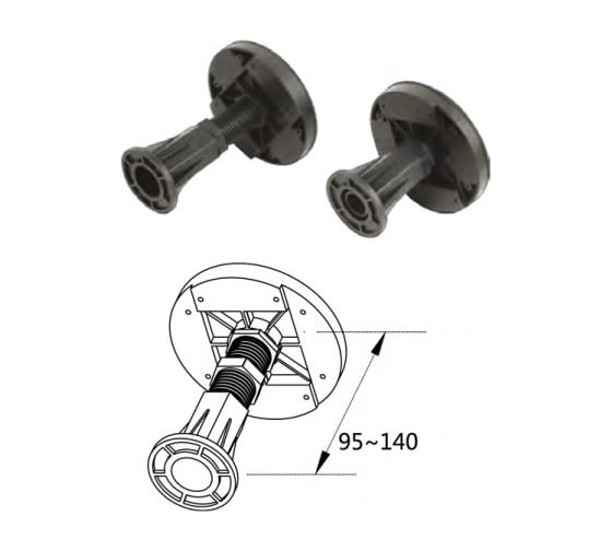 Комплект ножек для поддона из искусственного мрамора Cezares типа AH 100/90 TRAY-LEGS-AS-08
