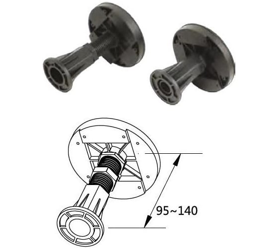 Комплект ножек для поддона из искусственного мрамора Cezares типа AH,RH - 120/80, 120/90 TRAY-LEGS-AS-09