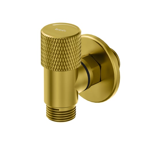 Кран угловой с отражателем IDDIS вынос 2 см, 1/2; 1/2, кран-букса, латунь, золото 910B1A6C2GDZ