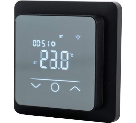 Терморегулятор Warmcoin W600i MIRROR BLACK (Zigbee) W_600_Zig_MirBk_