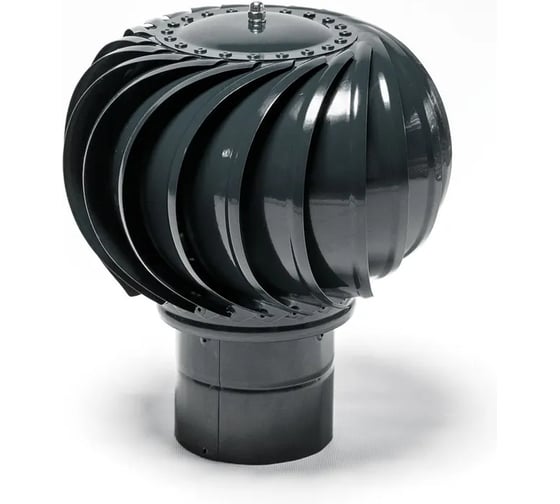 Турбодефлектор ТД-120, оцинкованный металл, RAL 7024 (брендированная упаковка) ТД-120-7024