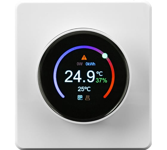 Терморегулятор KRANZ ROUND Wi-Fi с/у перламутр KR-78-0728-1