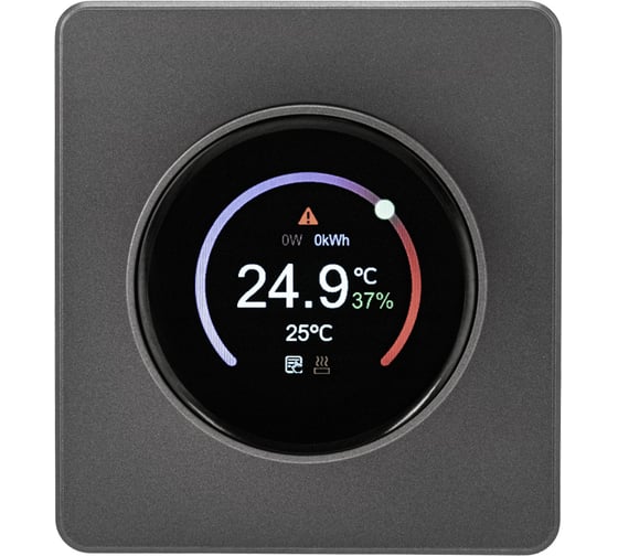 Терморегулятор KRANZ ROUND Wi-Fi с/у титан KR-78-0728-2