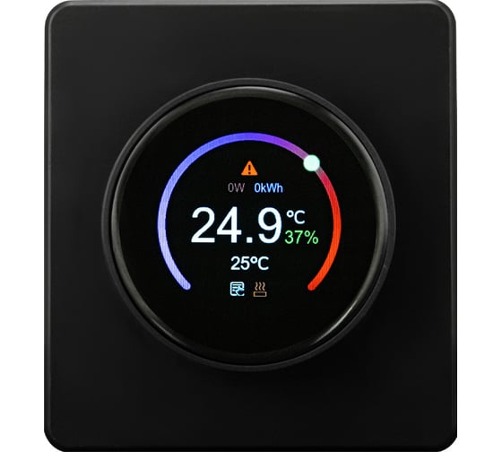 Терморегулятор KRANZ ROUND Wi-Fi с/у оникс KR-78-0728-3